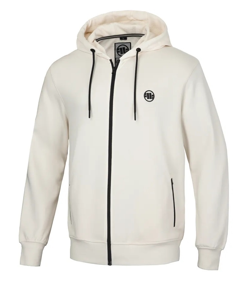 PIT BULL Terry New Logo zip hoodie - cream - FighterShop