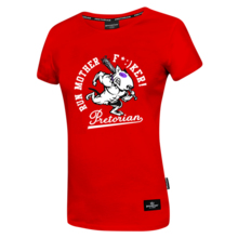 T-shirt Womans Pretorian "Run motherf*:)ker!" - Red