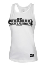Koszulka Tank Top damska PIT BULL "Classic Boxing" '23 Slim Fit - biała