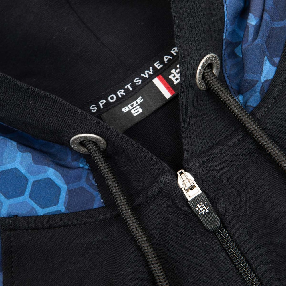 Extreme Hobby HEXA '21 zip hoodie - black / navy blue - FighterShop