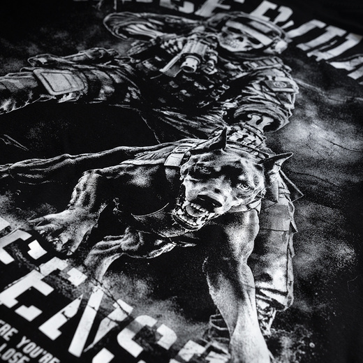 Koszulka T-shirt Dobermans Aggressive "DOBERMAN'S DEFENSE TS422" - zielona