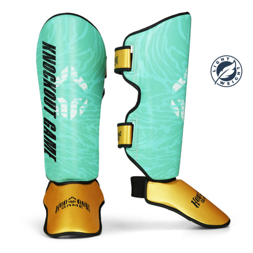 Lekkie ochraniacze na piszczele Ground Game "Prime Green"