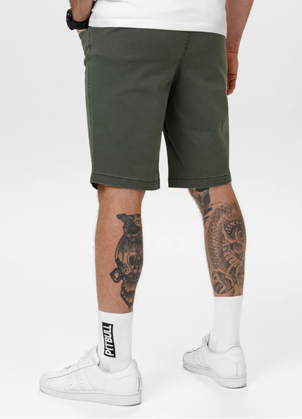 Szorty męskie PIT BULL Chino "GRAVES" - oliwkowy