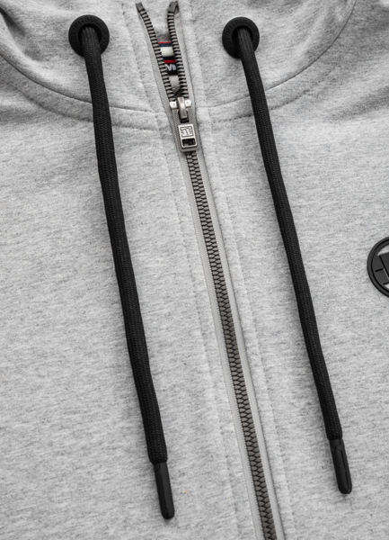 PIT BULL French Terry &quot;Reno&quot; &#39;22 zipped hooded sweatshirt - gray