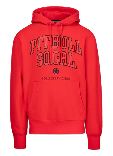PIT BULL "SO CAL" Men's Hoodie - Red