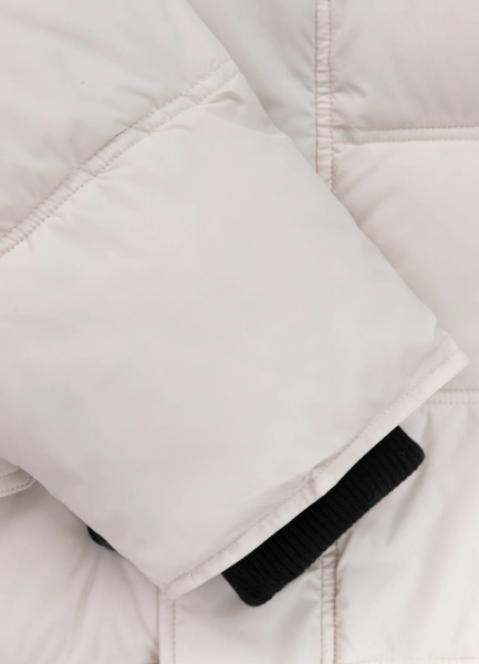 Kurtka zimowa pikowana parka z kapturem PIT BULL "KINGSTON II" - off white