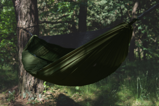Hamak TIGERWOOD Lekki Ważka V2 – z Moskitierą - oliwkowy