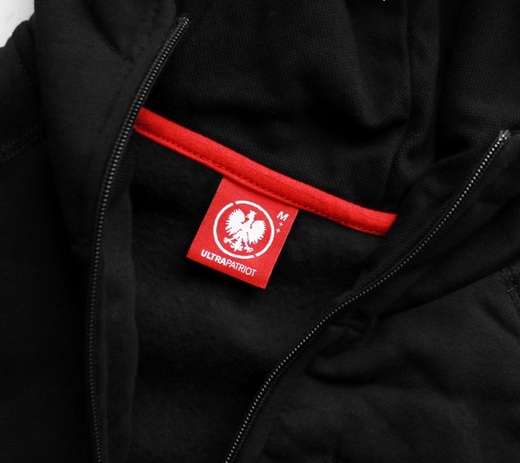  Bluza rozpinana z kapturem UltraPatriot "Orzeł" II - czarna