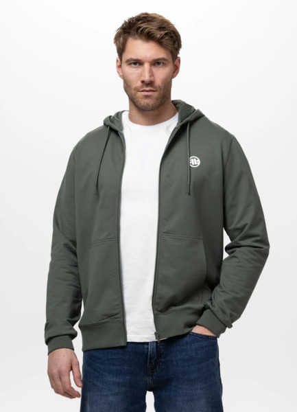 PIT BULL "SMALL LOGO NUGGET" Zip-Up Hoodie - Dark Green