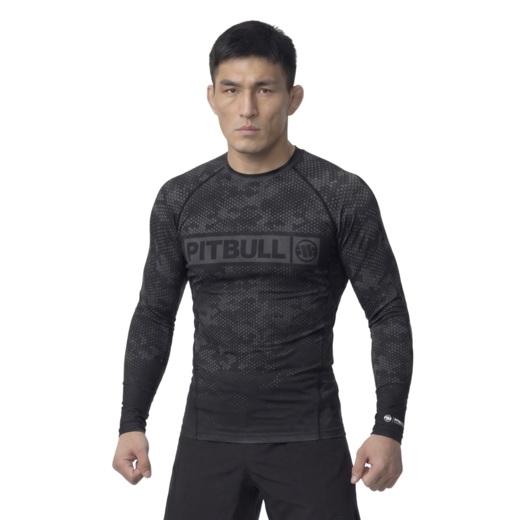 Rashguard longsleeve PIT BULL "HEX CAMO HILLTOP" - oliwkowy