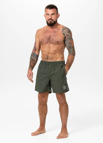 Szorty kąpielowe męskie PIT BULL "CROWNHILL" - oliwkowe