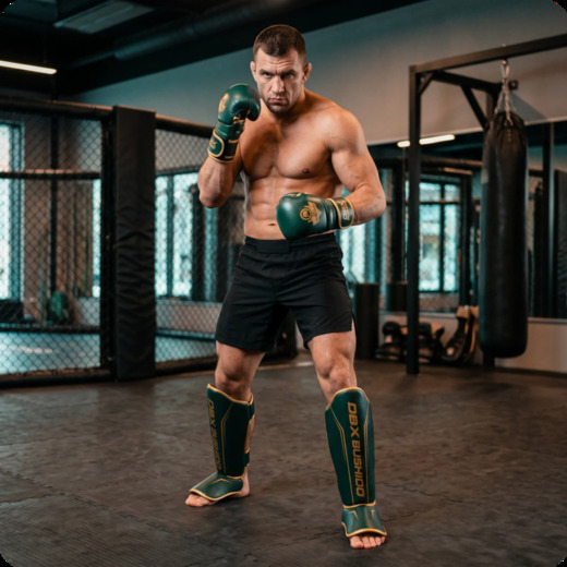 Ochraniacze na piszczele - ProFighter Emerald | DBX Bushido