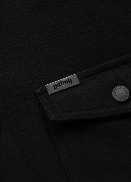 PIT BULL "PIONEER II" Flannel Hooded Jacket - Black