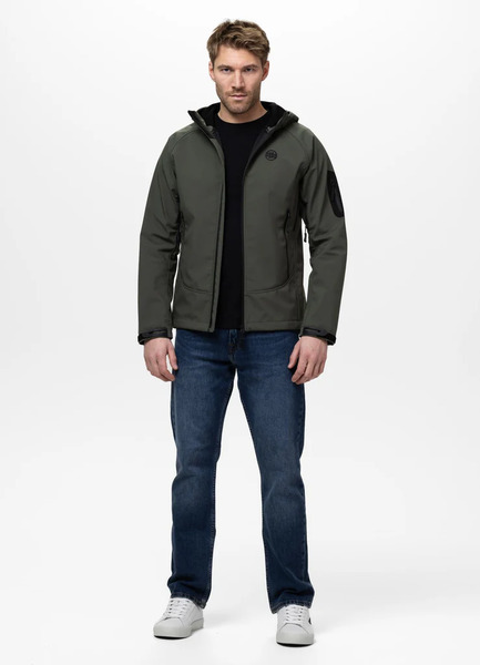 PIT BULL "Rockfish II" Hooded Softshell Jacket - Olive