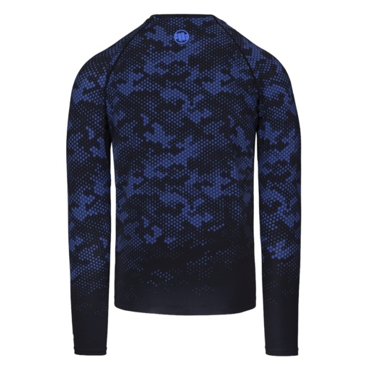 Rashguard longsleeve PIT BULL "HEX CAMO HILLTOP" - niebieski