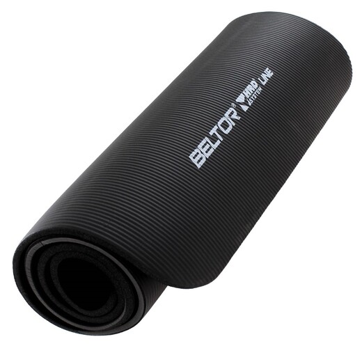 Mata do ćwiczeń fitness Beltor NBR 1 cm - czarna