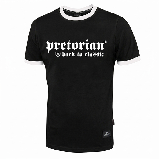 Pretorian Ringer "Back to classic" T-shirt - black