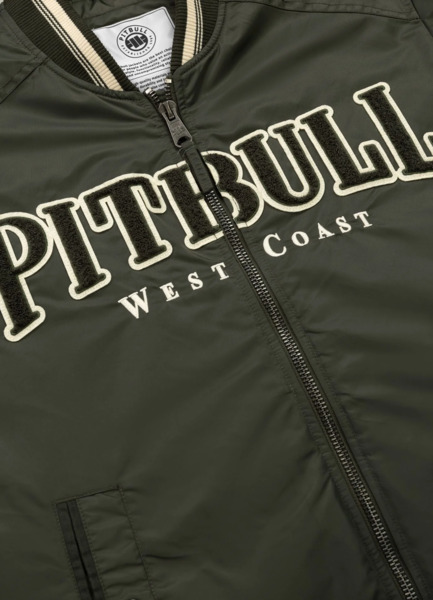 Kurtka przejściowa bejsbolówka PIT BULL "DETROIT" - ciemny zielony