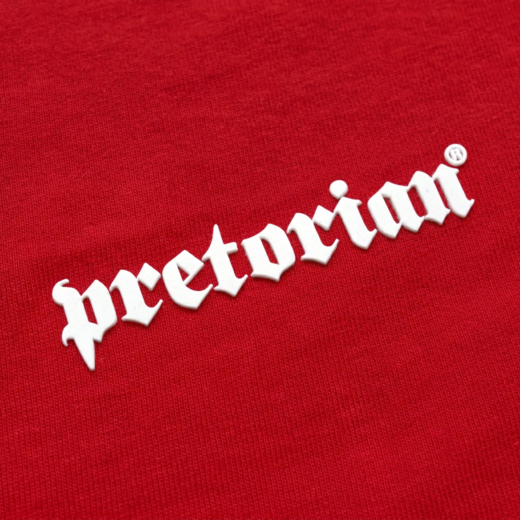 Koszulka polo Pretorian Line "Logo 3D white" - czerwona