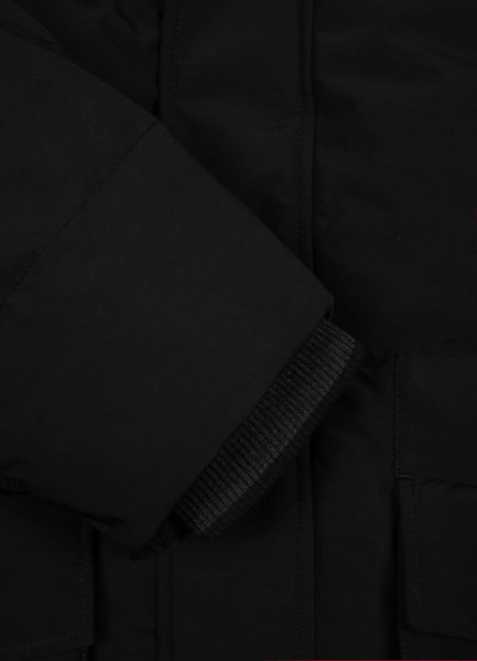 Kurtka zimowa pikowana parka z kapturem PIT BULL "FOREST" - czarny