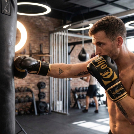 Cohortes "Cornibus Cohort" leather boxing gloves - black/gold