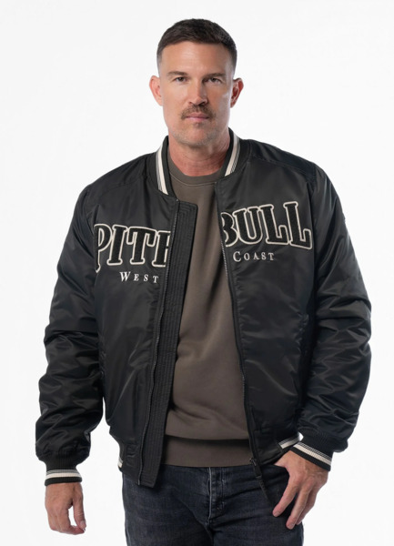 Kurtka przejściowa bejsbolówka PIT BULL "DETROIT" - czarny