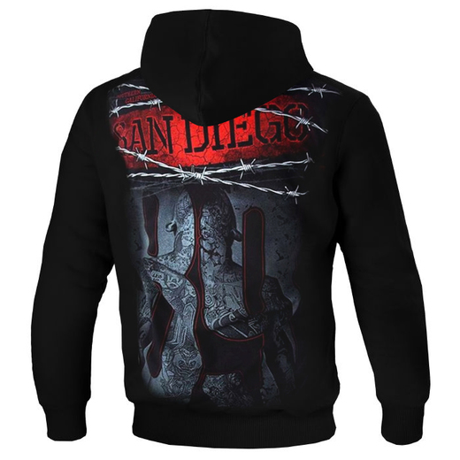 Bluza z kapturem PIT BULL "Thug life" - czarna