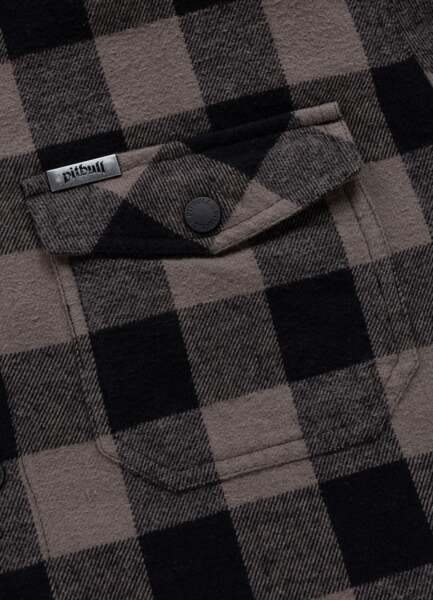 PIT BULL "PIONEER II" Flannel Hooded Jacket - Taupe