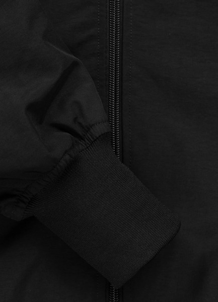 PIT BULL "HOOPER" transitional bomber jacket with hood - black
