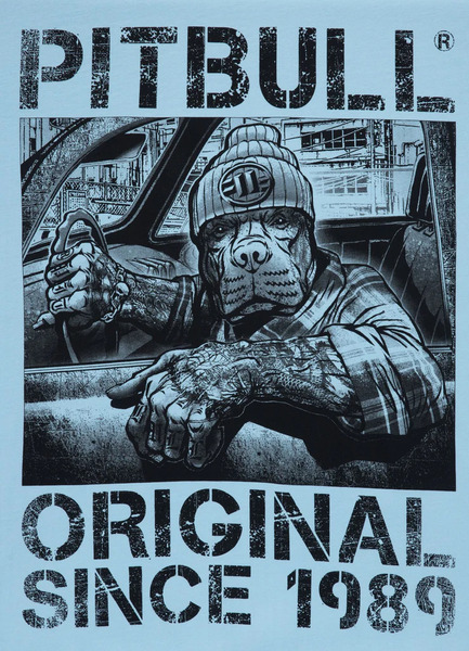 Koszulka męska PIT BULL "DRIVE" - jasny niebieski