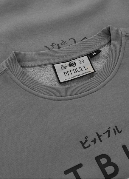 Bluza męska PIT BULL Washed "MT FUJI" - szara