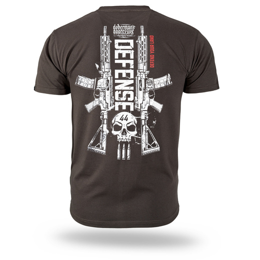 Koszulka T-shirt Dobermans Aggressive "DEFEND YOUR LAND TS418" - brązowa