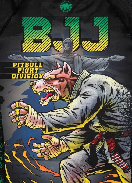 Rashguard PIT BULL short sleeve "Masters of BJJ" 
