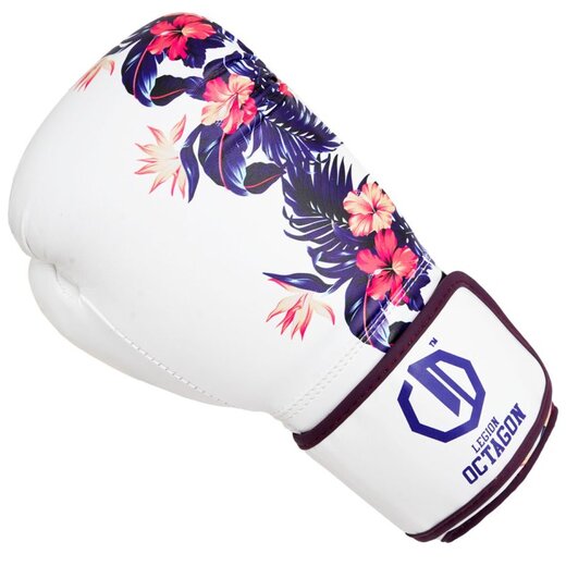 Legion Octagon Flower Women&#39;s Boxing Gloves - White/Purple