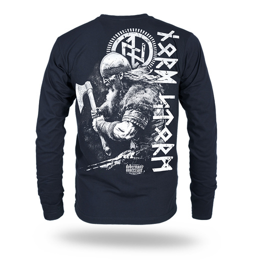 Longsleeve Dobermans Aggressive "VIKING REACTION" LS368 - granatowy