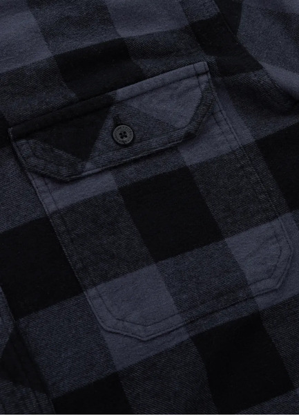 Flannel shirt &quot;Mitchell&quot; PIT BULL - black/gray
