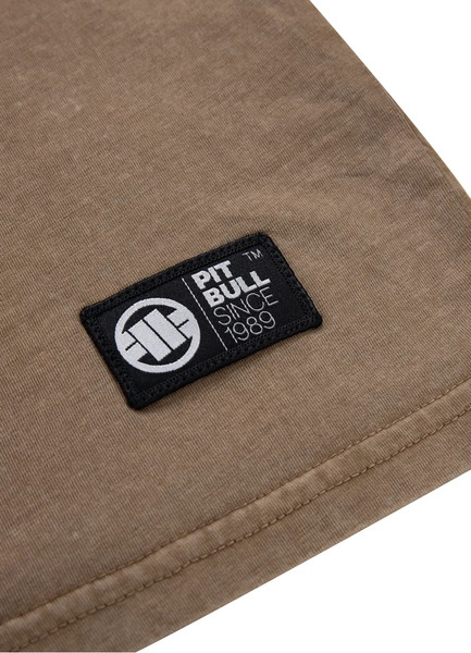 Koszulka męska Pit Bull Denim Washed Bravery - brązowa