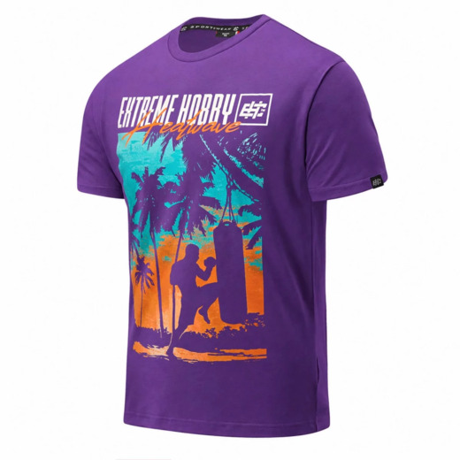 Koszulka T-shirt męski Extreme Hobby "HEATWAVE" - fioletowy
