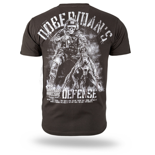 Koszulka T-shirt Dobermans Aggressive "DOBERMAN'S DEFENSE TS422" - brązowa