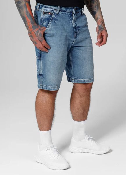 Pit Bull Carpenter men&#39;s denim shorts - blue denim