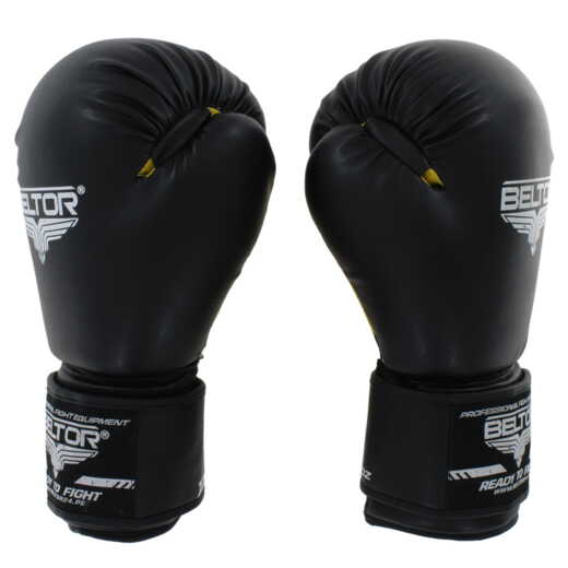 Spartacus Platinum Fighter Beltor boxing gloves - black/yellow