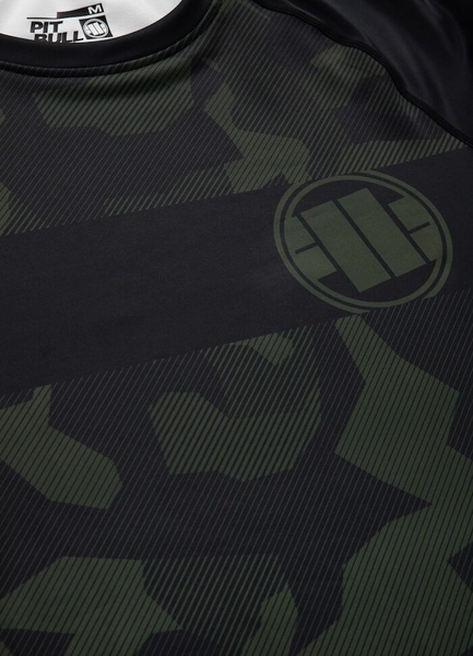 Rashguard PIT BULL short sleeve Performance &quot;Dillard Casino&quot; - olive