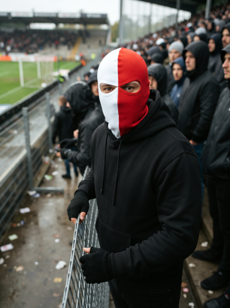 White and red balaclava