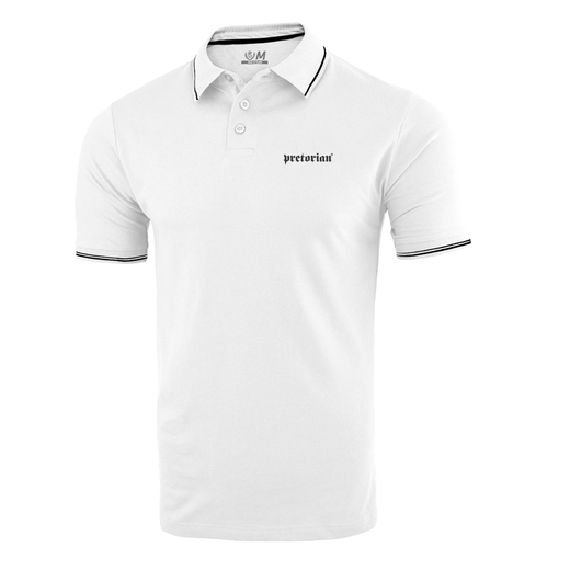 Koszulka polo Pretorian Line "Logo 3D black" - biała