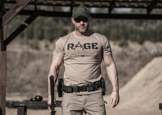 T-shirt Dobermans Aggressive &quot;RAGE&quot; TS358E - gray