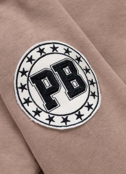 Women&#39;s zip-up hoodie PIT BULL &quot;RUFFINA PB&quot; - chocolate mousse