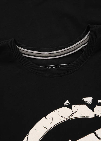 Koszulka męska PIT BULL Garment Washed "SCRATCH" - czarna 