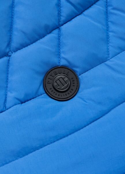 Kurtka zimowa PIT BULL pikowana z kapturem "NAYLOR" - niebieski