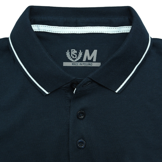 Koszulka polo Pretorian Line "P" 3D - granatowa