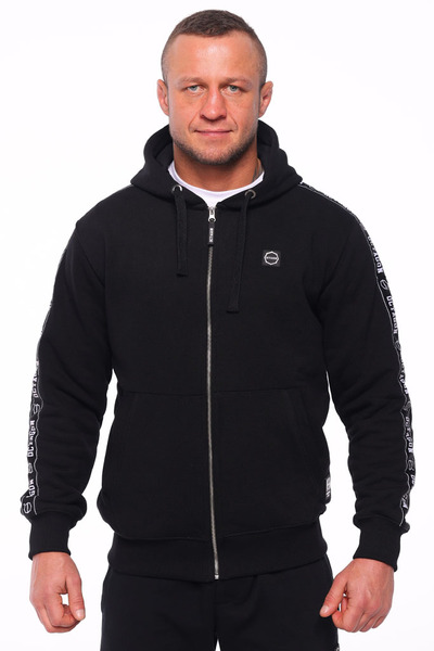 Bluza Octagon ZIP STRIPE z kapturem black